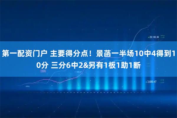 第一配资门户 主要得分点！景菡一半场10中4得到10分 三分6中2&另有1板1助1断